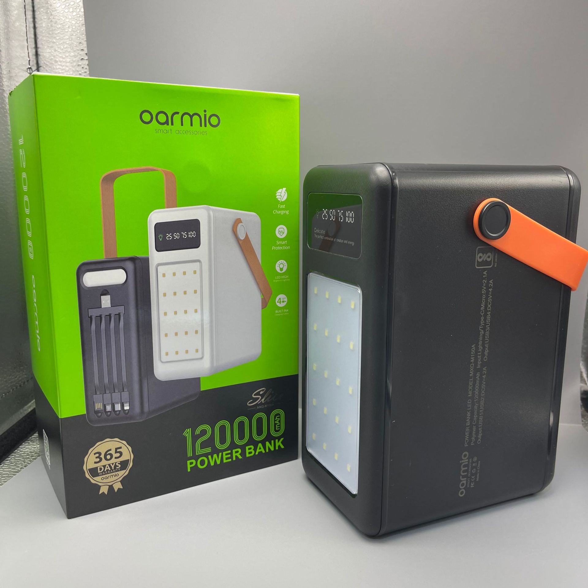 Oarmio Super Large Capacity 50000 Mah Comes with Four-Wire Mobile Power Supply with Camping Style Light Satchel Power Bank